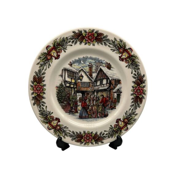 Royal Stafford Christmas Dinner Plates Set Of 4 - Picture 1 of 3
